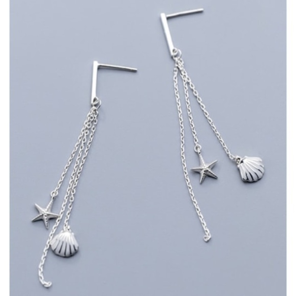 New .925 SS Shell Earrings